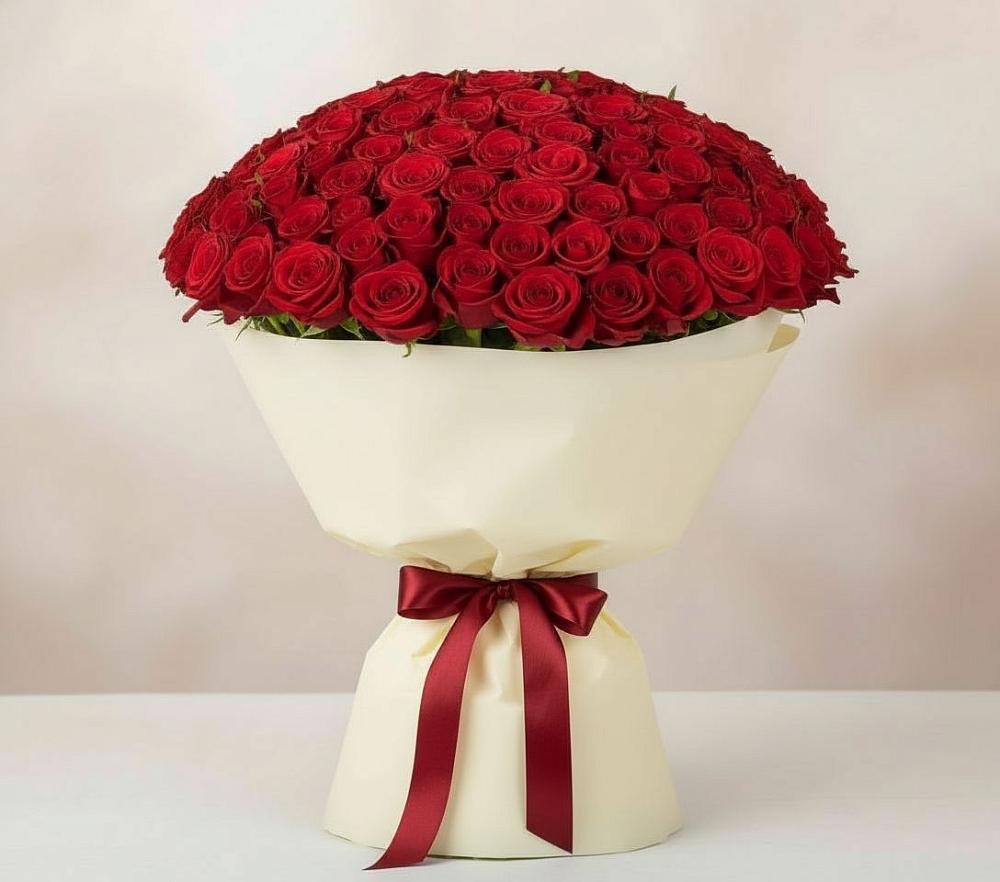 Букет 101 Красная роза Милано в Волчанске