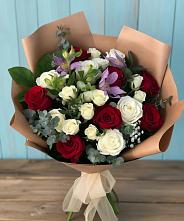 Букет цветов из:  Розы и Альстромерии в Волчанске