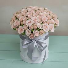 Цветочная композиция из Розы в шляпной коробке в Волчанске