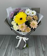 Букет цветов из:  Розы, Герберы и Хризантемы в Волчанске