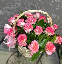 Цветочная композиция из Розы в корзине #REPLACE_PRED# Волчанске