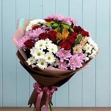 Букет цветов из:  Розы, Хризантемы и Альстромерии в Волчанске
