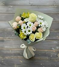 Букет цветов из:  Альстромерии, Розы и Хризантемы в Волчанске