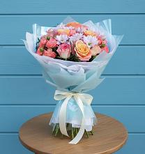 Букет цветов из:  Хризантемы и Розы в Волчанске