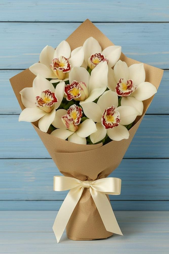 Букет цветов из: Орхидеи и Розы в Волчанске