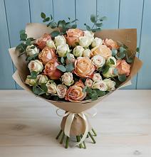 Букет цветов из:  Альстромерии и Розы в Волчанске